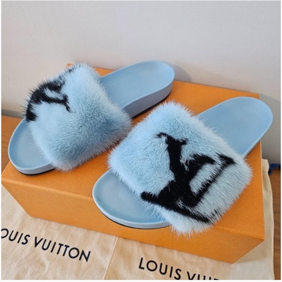 Louis Vuitton Mink Slides - Picture 2 of 6